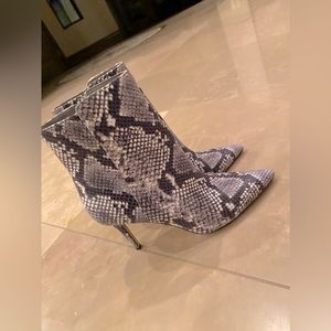 J Crew Embossed Snake Lana Ankle Boot